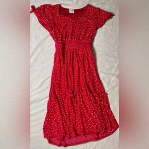 Siren Lily Small Cottage Core Dress Red Floral Dress